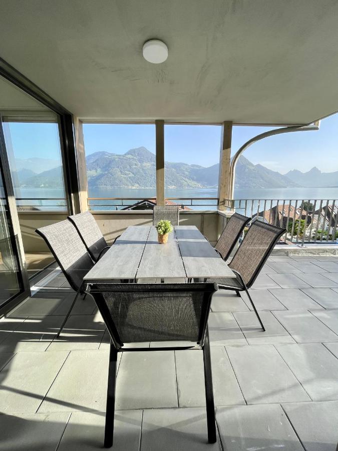 Chez-Marie Vue Fantastique Entre Lac Et Montagne Beckenried Extérieur photo